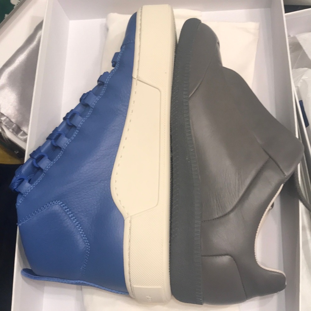 NEW Balenciaga Arena Blue Leather Hi Top Sneakers - Picture 7 of 8
